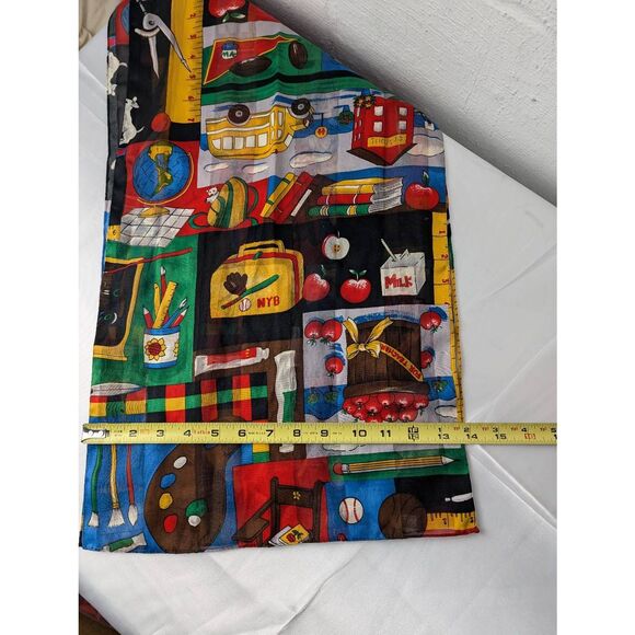 Back To School Women's Rectangular Scarf Teacher School Supply Scarf 58x14 Light - Picture 4 of 6